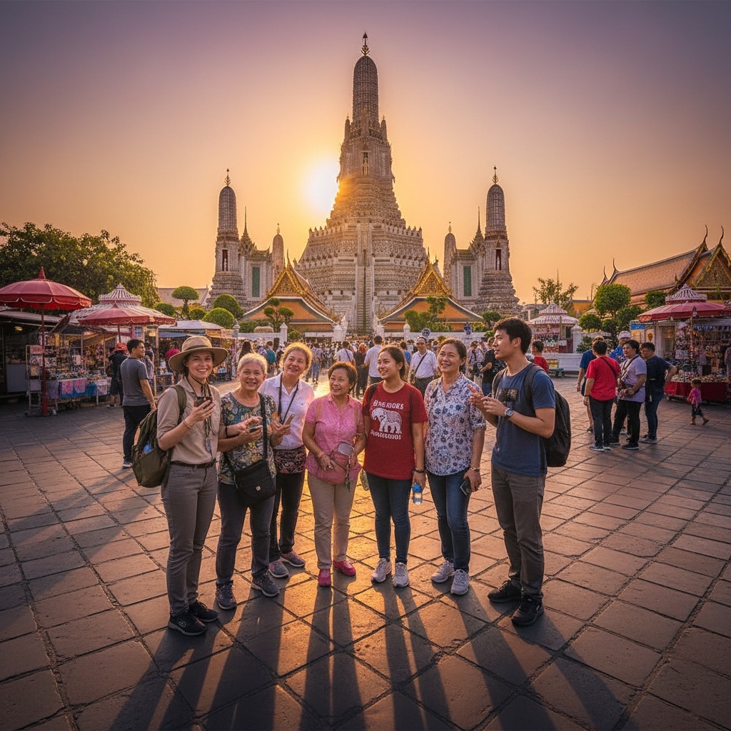 Tour Team at Wat Arun – ทีมไกด์ที่วัดอรุณราชวราราม